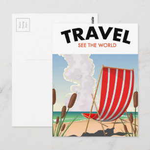 Reise in die Welt Postkarte