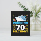 Reise in meine 70 Geburtstagsparty Postkarte (Stehend Vorderseite)