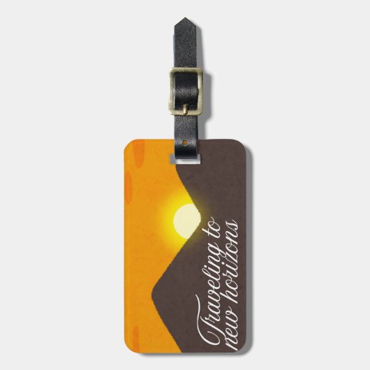 Reise in neue Horizonte Gepäckanhänger (Vorderseite vertikal)