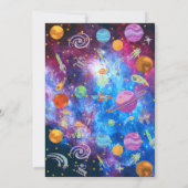 Reise ins Weltraum Einladung zum Geburtstag (Rückseite)