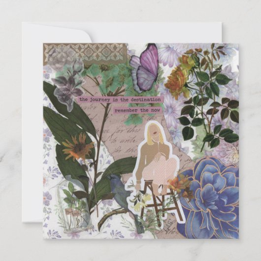 Reise ist die Zielflatter-Grußkarte (Vorderseite)