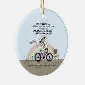 Reise ist ein Geschenk Keramik Ornament (Rechts)