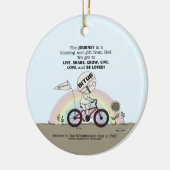 Reise ist ein Geschenk Keramik Ornament (Links)