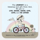 Reise ist ein Geschenk Quadratischer Aufkleber (Vorderseite)