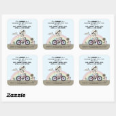 Reise ist ein Geschenk Quadratischer Aufkleber (Blatt)