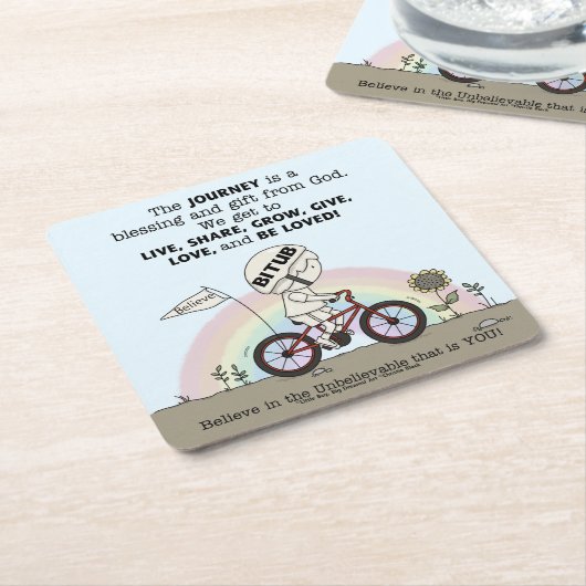 Reise ist ein Geschenk Rechteckiger Pappuntersetzer (angewinkelt)