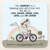 Reise ist ein Geschenk Rechteckiger Pappuntersetzer (Vorderseite)