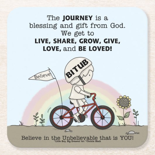 Reise ist ein Geschenk Rechteckiger Pappuntersetzer (Vorderseite)