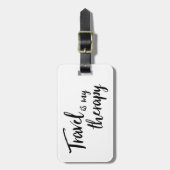 Reise ist mein Therapie-Gepäckanhänger Gepäckanhänger (Vorderseite vertikal)