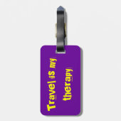 Reise ist mein Therapie-Gepäckanhänger Gepäckanhänger (Rückseite vertikal)