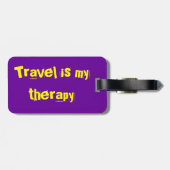 Reise ist mein Therapie-Gepäckanhänger Gepäckanhänger (Rückseite horizontal)