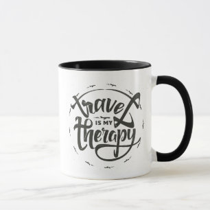 Reise ist meine Therapie Tasse