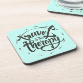 Reise ist meine Therapie Untersetzer (Linke Seite)