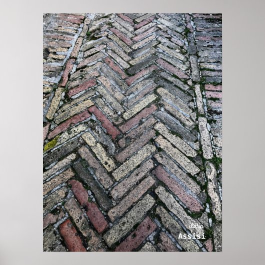 Reise- | Italien - Assisi Street Pavers Poster (Vorne)