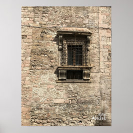 Reise-  | Italien - Fenster "Assisi" zur Zeit Poster