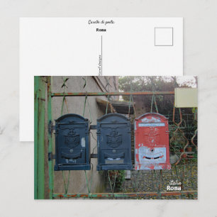 Reise-    Italien - Rom - Postfächer Postkarte