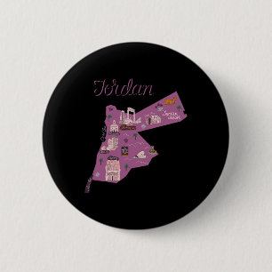 Reise Jordan Karte Amman Petra Totes Meer Familie Button