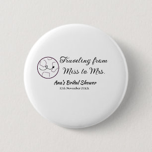 Reise-Junggesellinnen-Abschied feiert Name Datum n Button