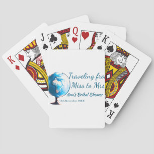 Reise-Junggesellinnenabschied Name Datum Fräulein  Spielkarten