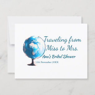 Reise-Junggesellinnenabschied Name Datum von Frl.  Postkarte