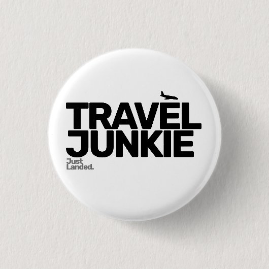Reise-Junkie-Knopf Button (Vorderseite)