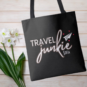 Reise-Junkie, Mädchen-Wochenendausflug Personalisi Tasche