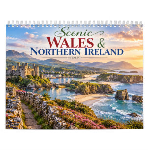 Reise-Kalender für das malerische Wales und Nordir Kalender