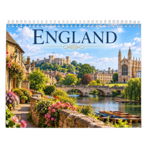 Reise-Kalender für die malerische englische Landsc Kalender
