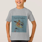 Reise Kangaroo Blue Cartoonish T-Shirt (Vorderseite)