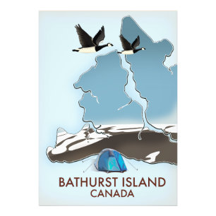 Reise Karte Bathurst Island Kanada Fotodruck