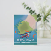 Reise Karte Burgh Island Devon (Stehend Vorderseite)