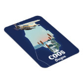 Reise Karte Coos Oregon Magnet (Rechte Seite)