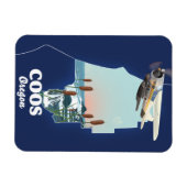 Reise Karte Coos Oregon Magnet (Horizontal)