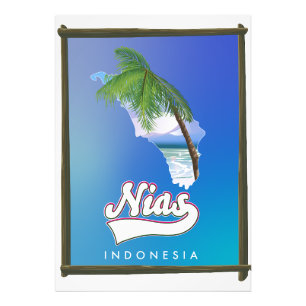 Reise Karte der Insel Sumba Indonesien Fotodruck