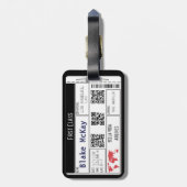 Reise-Karte: Gepäckanhänger (Rückseite vertikal)