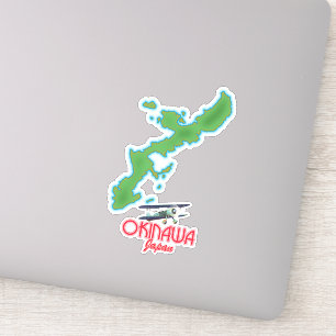 Reise Karte Okinawa Japan Aufkleber