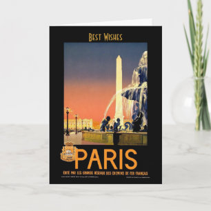 Reise Karte Paris im Vintage-Stil