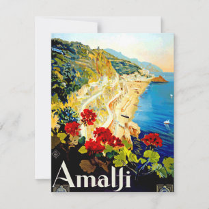 Reise Karte Vintage Amalfi Italien Europa