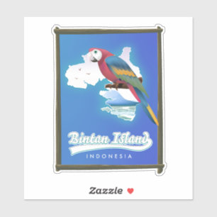 Reise Karte von Bintan Insel Indonesien Aufkleber