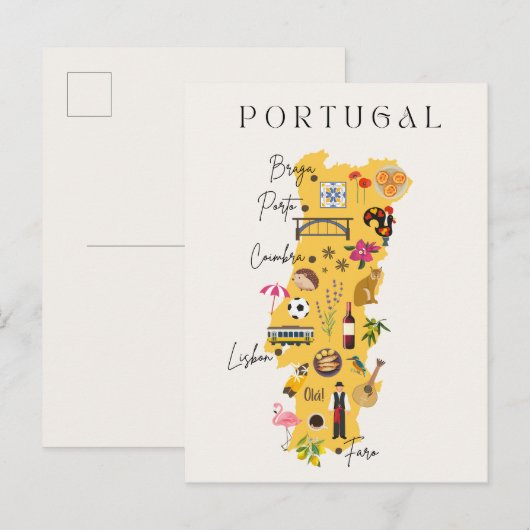 Reise Karte von Portugal (Vorne/Hinten)