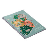 Reise-Karte von Sehenswürdigkeiten u. von Städten Notizblock (Rechte Seite)