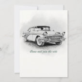 Reise-Klassiker-Auto wird 60 Einladung (Rückseite)