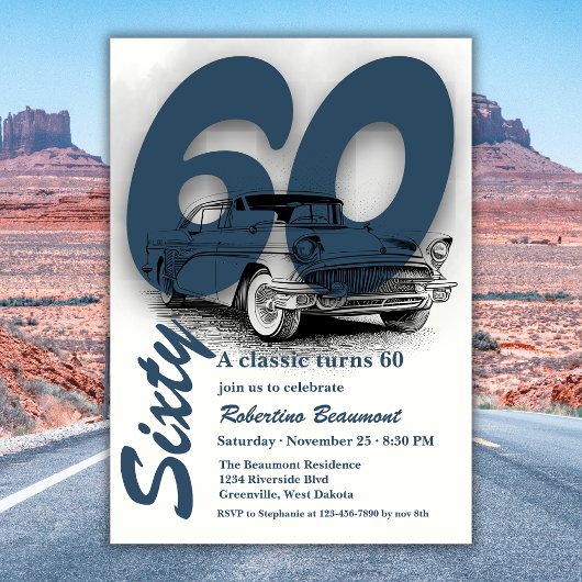Reise-Klassiker-Auto wird 60 Einladung