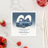 Reise Klassisch Blaues Auto wird 60. Geburtstag Serviette (Beispiel)