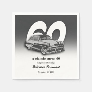 Reise Klassisches Grünes Auto wird 60 Jahre alt Serviette
