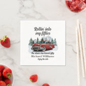 Reise Klassisches Retro-Auto Rollt 50. Geburtstag Serviette (Beispiel)