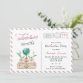 Reise-Koffer Graduation Party Adventure wartet auf Einladung (Stehend Vorderseite)