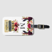 Reise-Koffer-Monogramm-Gepäck Gepäckanhänger (Vorderseite (Horizontal))