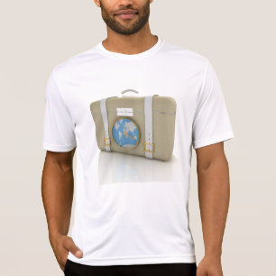 Reise-Kofferuhr Weltkarte im Vintage-Stil T-Shirt