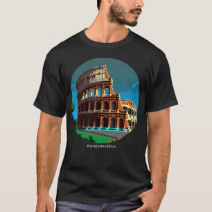 Reise, Kolosseum, Rom, Benutzerdefinierter Text, R T-Shirt